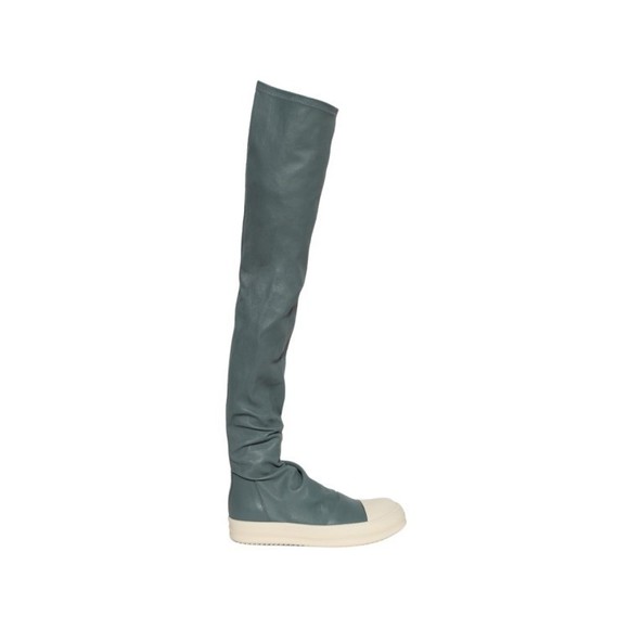 Rick Owens Knee-High Stocking Sneakers Mouthwash And Milk NWT